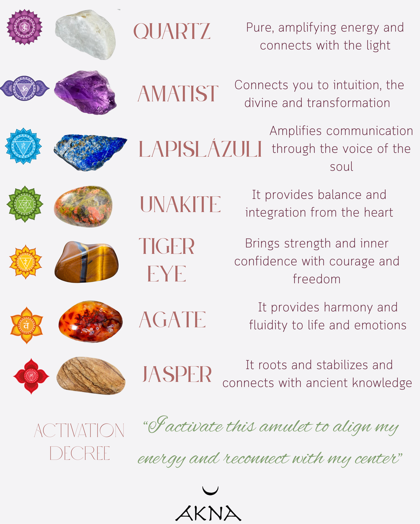 Brazalete UK CHAKRA - Handmade Macramé Bracelet With 7 Natural Stones For Each Chakra by AKNA