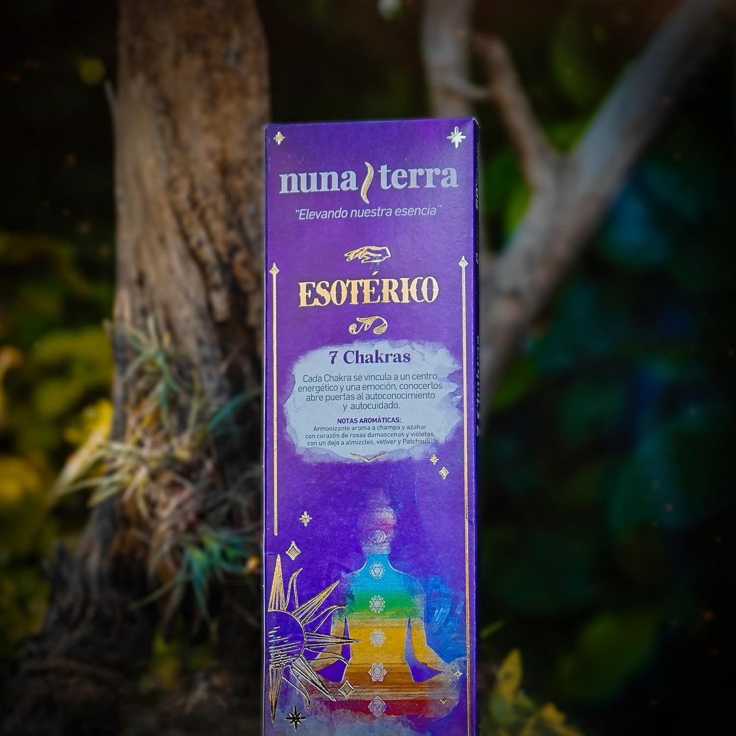7 Chakras Handmade Incense Sticks 8 units per box (PACK OF 2 boxes) . Premium Quality. Esoteric Line - Nuna Terra