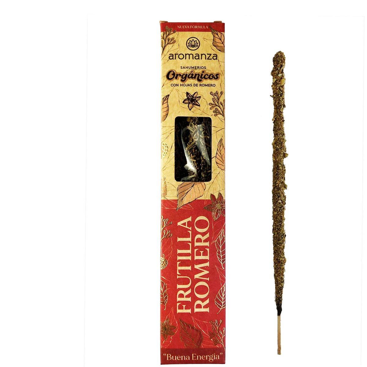 Organic Incense Sticks 6 u (With Natural Leaves, Flowers, Peels) - Aromanza