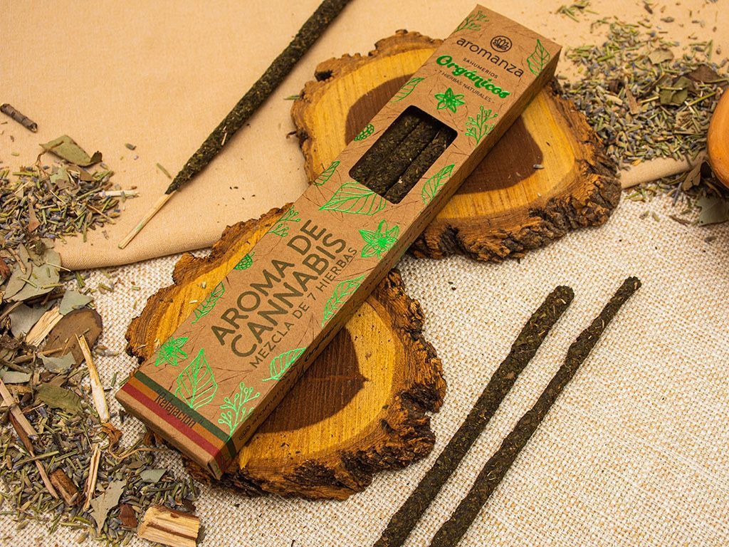 Organic Incense Sticks 6 u (With Natural Leaves, Flowers, Peels) - Aromanza