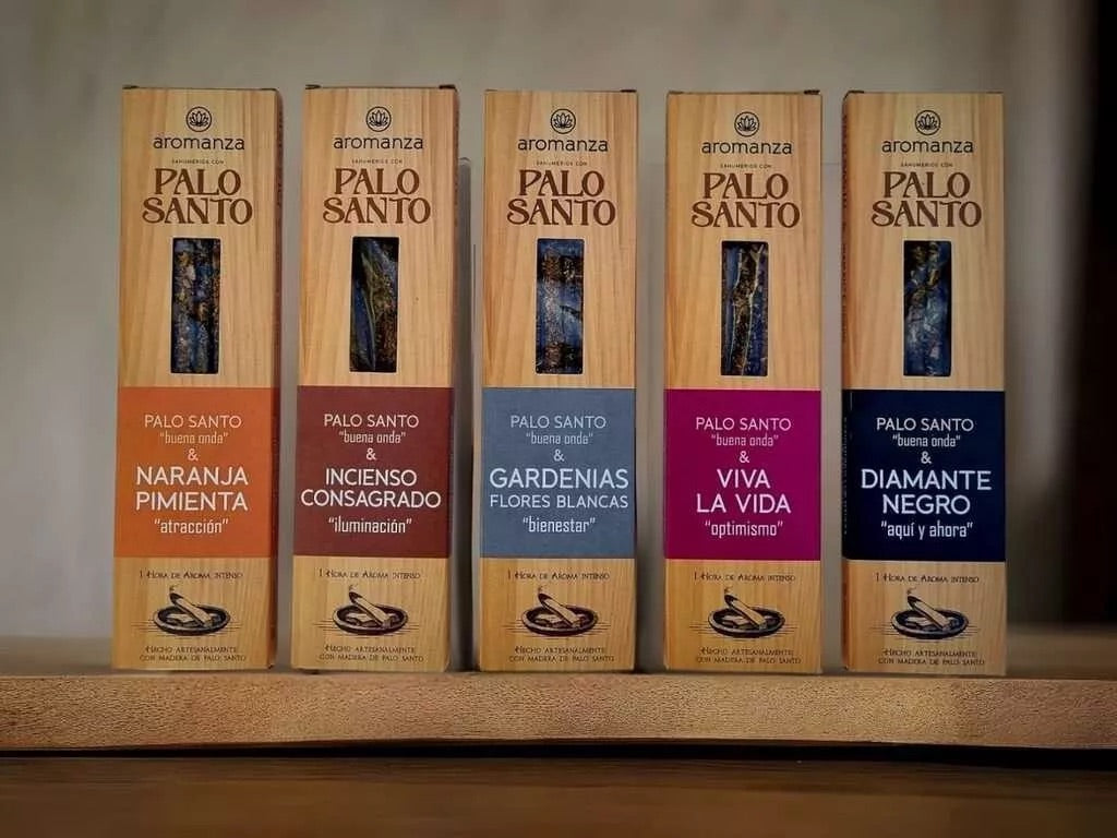 Palo Santo Good Vibes Incense Sticks 8 u - Aromanza