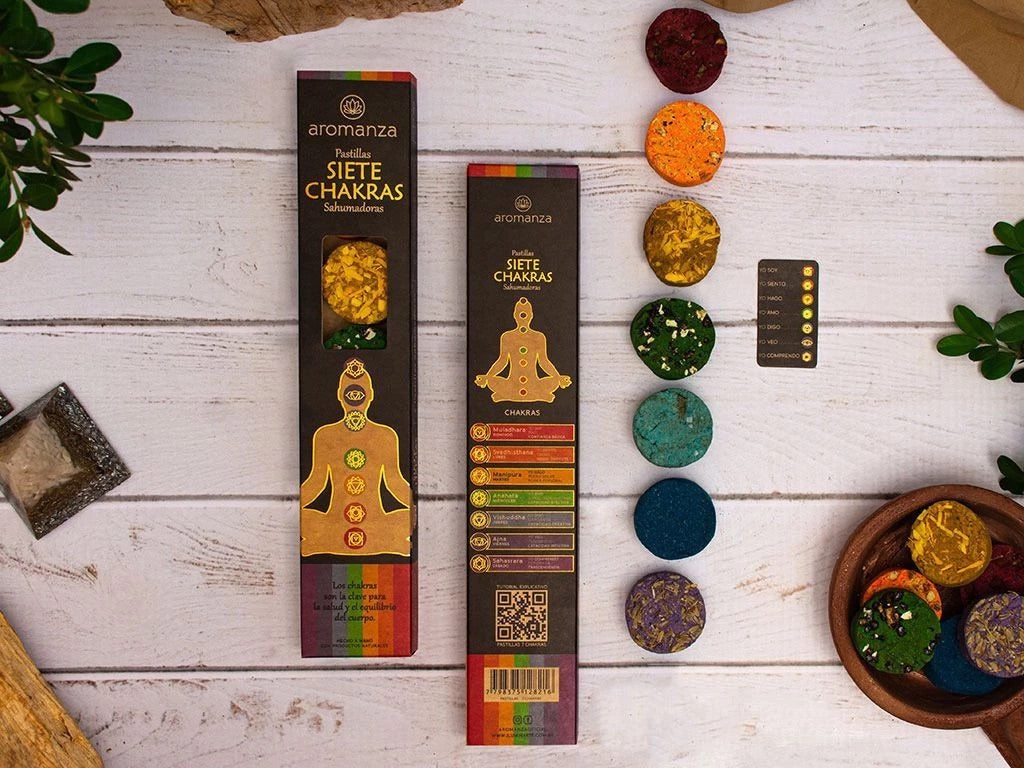 Line of 7 Chakras Incense 7 u - Aromanza - Discs/Sticks/Balls
