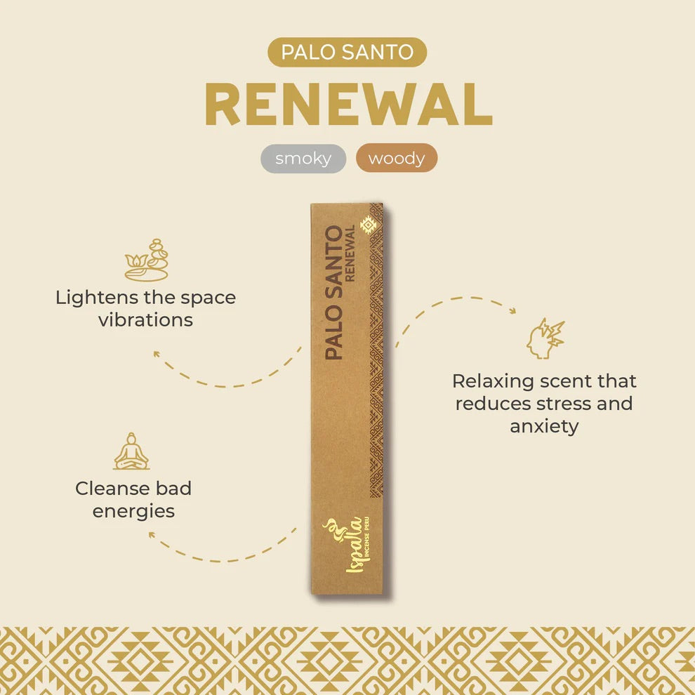 100% Peruvian Palo Santo Incense Sticks (Holly Wood) 10 u - ISPALLA