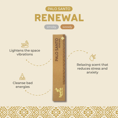 100% Peruvian Palo Santo Incense Sticks (Holly Wood) 10 u - ISPALLA