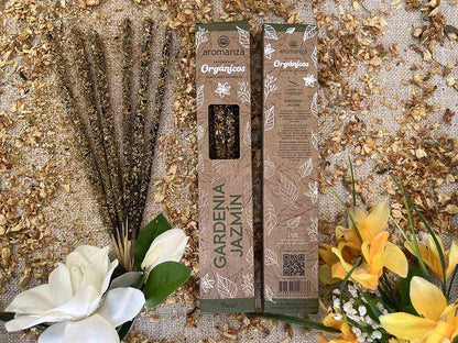 Organic Incense Sticks 6 u (With Natural Leaves, Flowers, Peels) - Aromanza