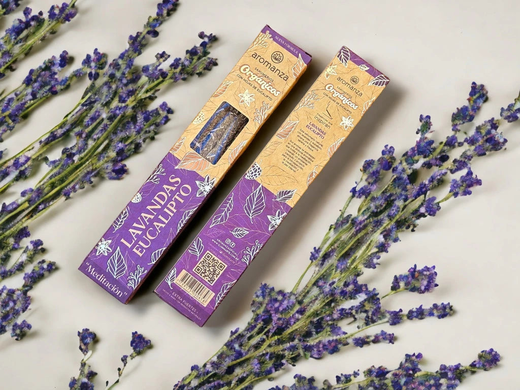Organic Incense Sticks 6 u (With Natural Leaves, Flowers, Peels) - Aromanza