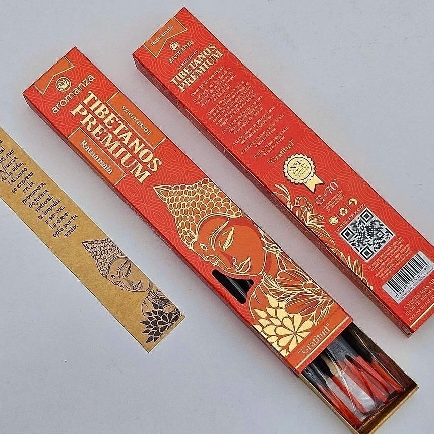 Premium Tibetan Incense Sticks 8 u (With Bookmark)- Aromanza